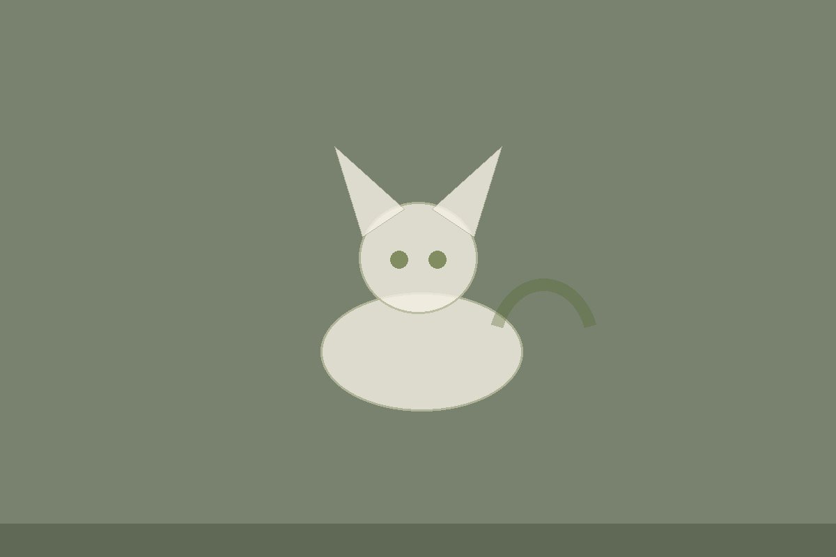 Silueta de gato junto a comedero, ilustración local Patitas Pets (Pillow, no stock)
