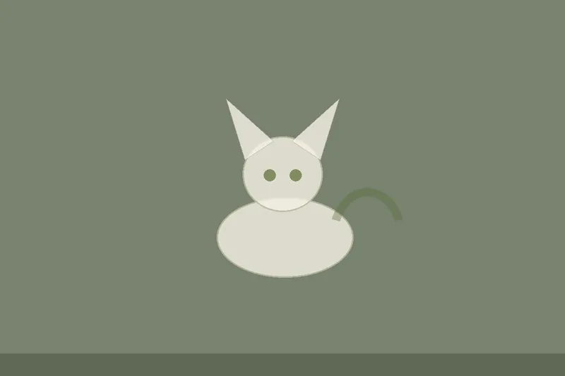 Silueta de gato junto a comedero, ilustración local Patitas Pets (Pillow, no stock)
