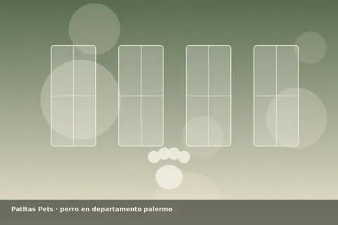 Ilustración perro en depto Palermo, foto única Patitas Pets